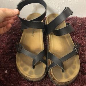 Black Gladiator Sandals. Gently worn.